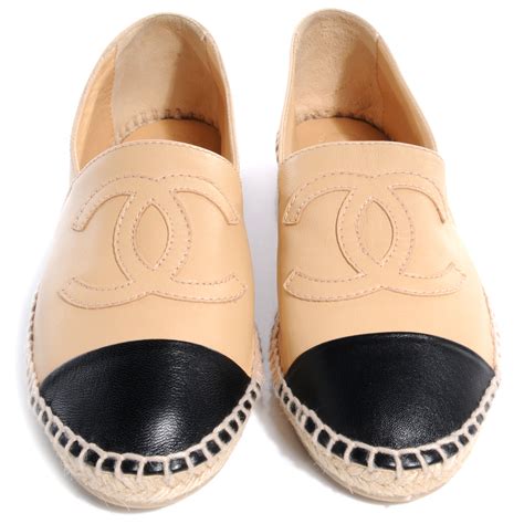 chanel lambskin espadrilles beige|shop Chanel espadrilles online.